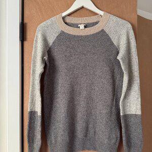 J.Crew Women's Wool Color Block Sweater